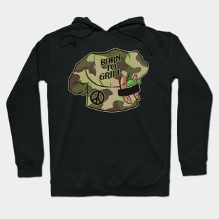 Chef Hat Born To Grill Hoodie